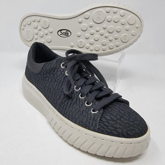Sofft Parykn Platform Sneaker Women's 6.5 M Black - Picture 1 of 13